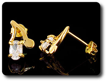 2x7mm Created Diamond Earrings