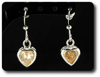 BOUCLES D'OREILLE SAPHIR ORANGE