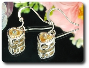 BOUCLES D'OREILLE SAPHIR ORANGE