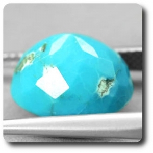 6.53 cts  TURQUOISE BLEU + PYRITE