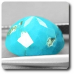 6.53 cts  TURQUOISE BLEU + PYRITE