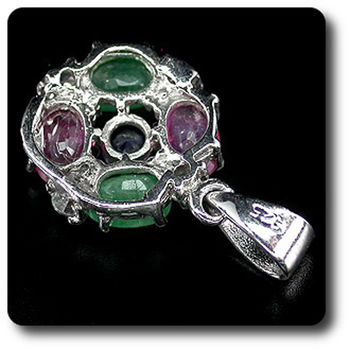 EMERALD RUBY SAPPHIRE PENDANT
