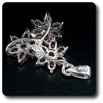 PENDENTIF GRENAT & SAPHIR JAUNE