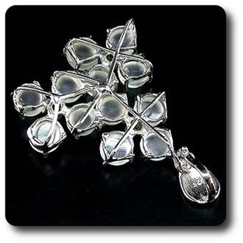 PENDENTIF PIERRE DE LUNE & GRENAT TSAVORITE