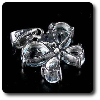 PENDENTIF TOPAZE BLEU
