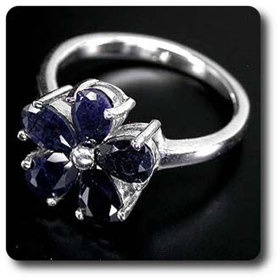 BLACK BLUE SAPPHIRE RING