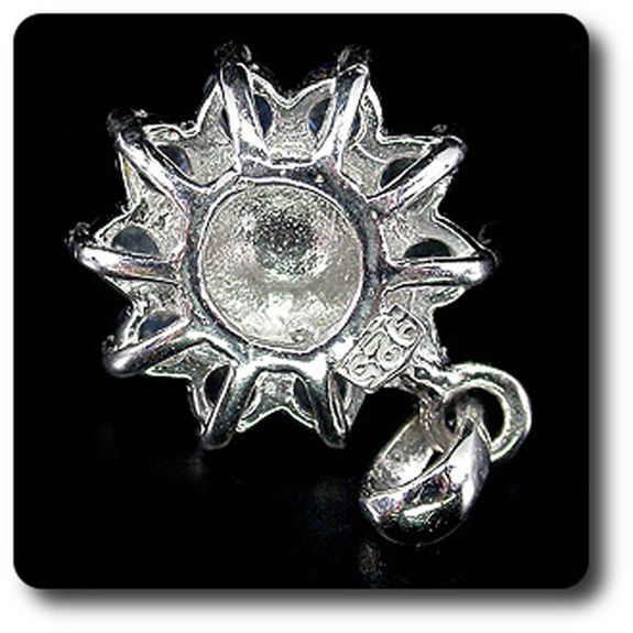 PENDENTIF SAPHIR DIAMANT & PERLE