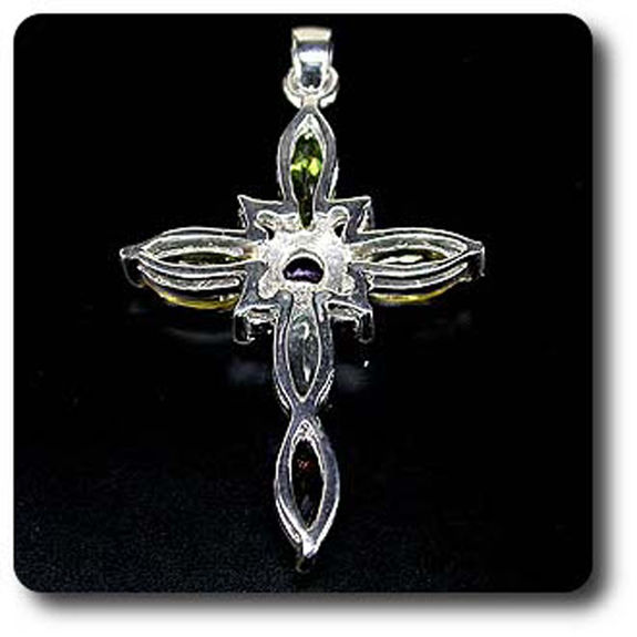 PENDENTIF AMETHYSTE GRENAT PERIDOT CITRINE TOPAZE