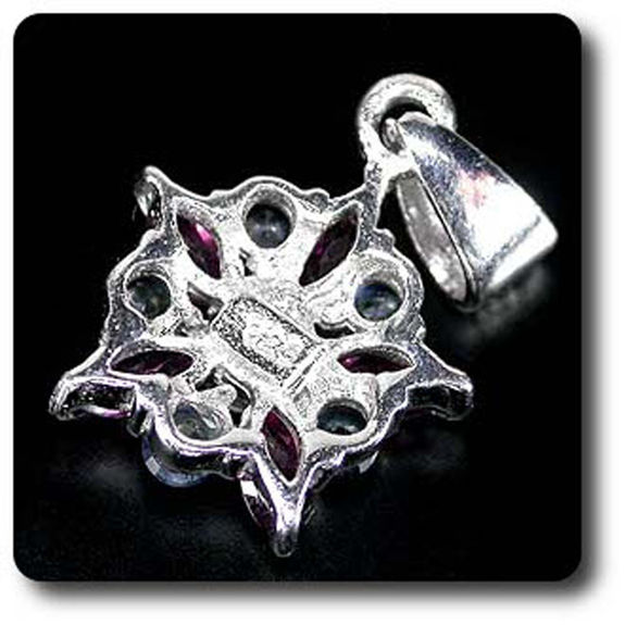 GARNET, SAPPHIRE & CITRINE PENDANT