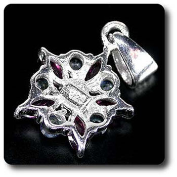 GARNET, SAPPHIRE & CITRINE PENDANT