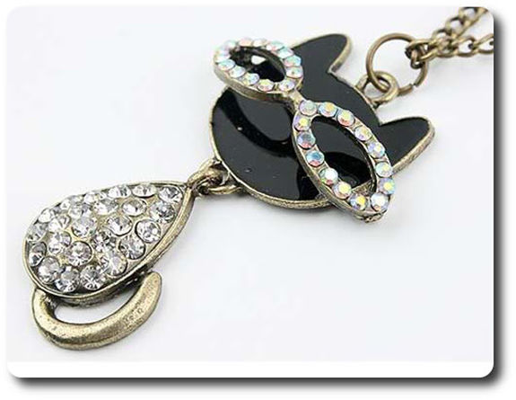 Glasses Cat Necklace