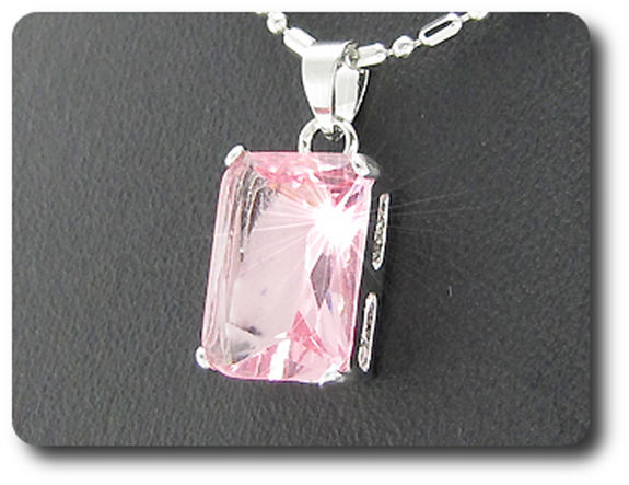 14 mm Pink Sapphire Pendant