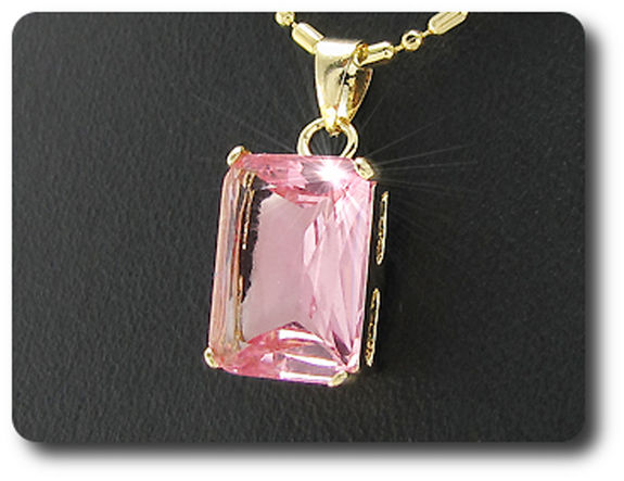 14 mm Pink Sapphire Pendant