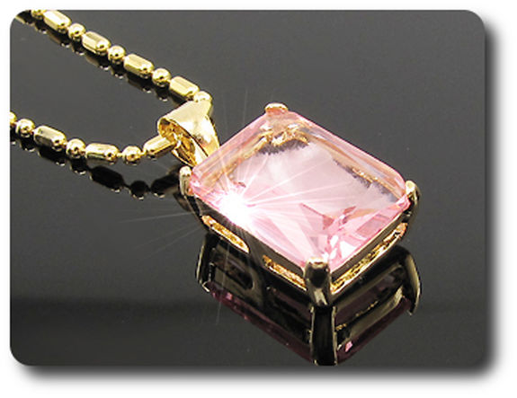 14 mm Pink Sapphire Pendant