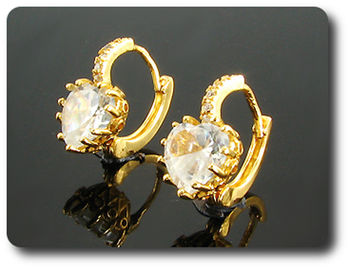 2 x 9 mm Created Diamond Earrings