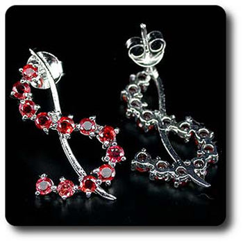 BOUCLES D'OREILLE SAPHIR ORANGE