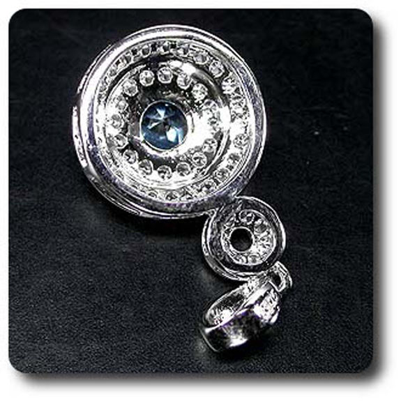 PENDENTIF TOPAZE BLEU