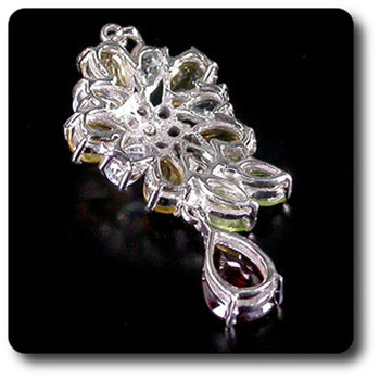 AMETHYST TOPAZ GARNET CITRINE PERIDOT PENDANT