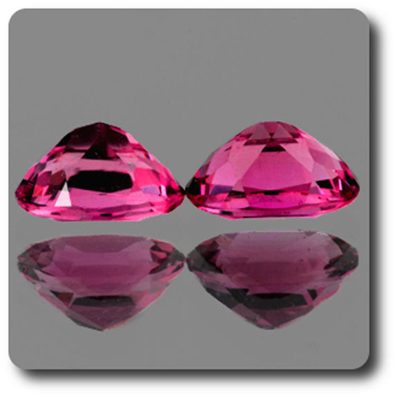 0.96 cts LOT DE 2 TOURMALINE RUBELLITE ROSE . VVS