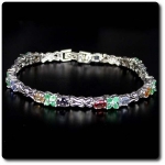 MULTICOLOR SAPPHIRE & EMERALD BRACELET