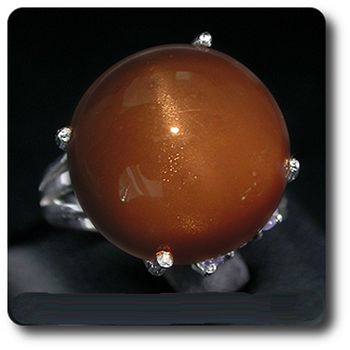 BAGUE PIERRE DE LUNE & TANZANITE