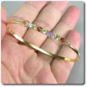 BRACELET AMETHYSTE GRENAT CITRINE PERIDOT TOPAZE