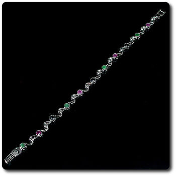 BRACELET SAPHIR RUBIS & EMERAUDE