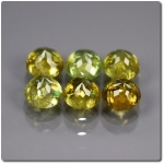 1.53 cts LOT DE 6 SPHENE MULTICOLORE. SI1-I1
