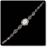 RUBY SAPPHIRE EMERALD WATCH