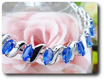 22x8mm Blue Sapphire Bracelet