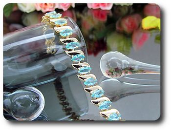 BRACELET TOPAZE BLEU