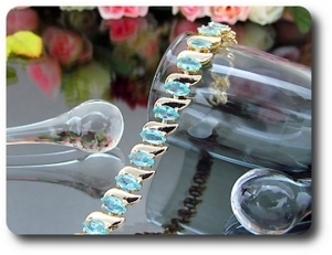 BRACELET TOPAZE BLEU
