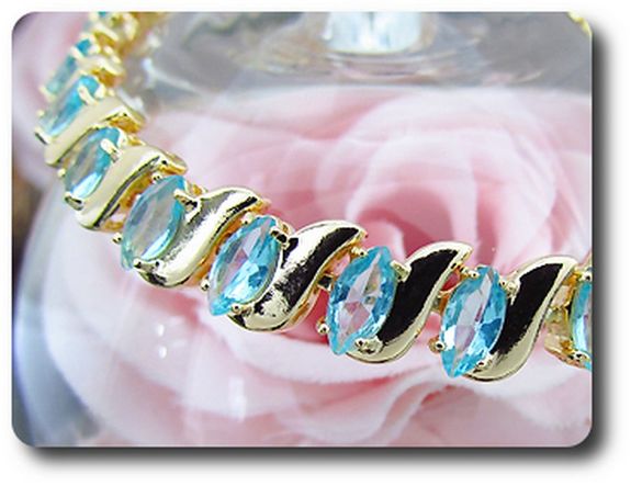 BRACELET TOPAZE BLEU