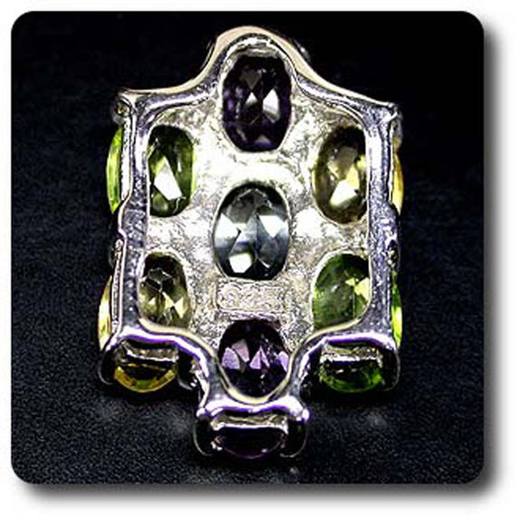 AMETHYST PERIDOT CITRINE TOPAZ PENDANT