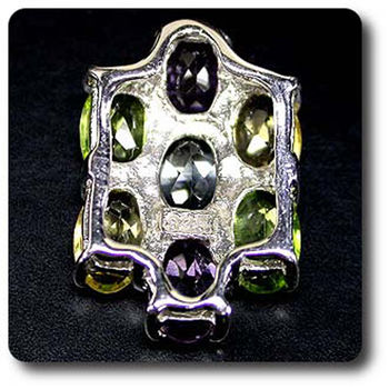 AMETHYST PERIDOT CITRINE TOPAZ PENDANT