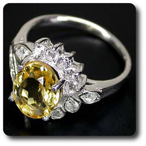 CITRINE & WHITE TOPAZ RING