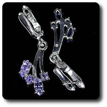 BOUCLES D'OREILLE TANZANITE