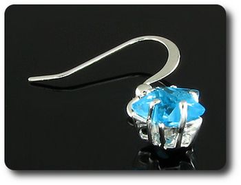 BOUCLES D'OREILLE TOPAZE BLEU