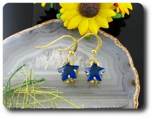 BOUCLES D'OREILLE SAPHIR BLEU