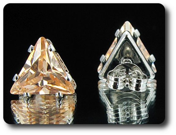 BOUCLES D'OREILLE SAPHIR ORANGE