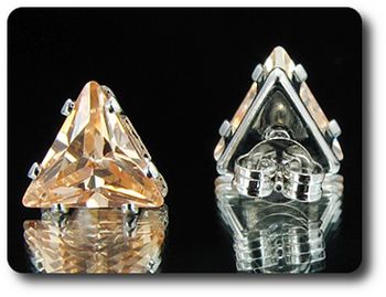 BOUCLES D'OREILLE SAPHIR ORANGE