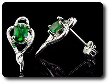 BOUCLES D'OREILLE EMERAUDE