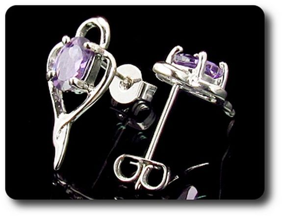 BOUCLES D'OREILLE AMETHYSTE