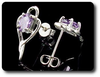BOUCLES D'OREILLE AMETHYSTE