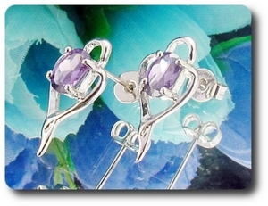 BOUCLES D'OREILLE AMETHYSTE
