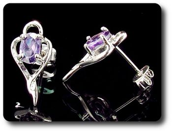 BOUCLES D'OREILLE AMETHYSTE