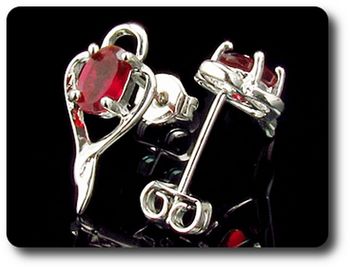 BOUCLES D'OREILLE RUBIS