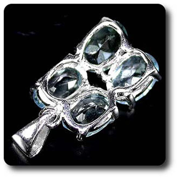 PENDENTIF TOPAZE BLEU