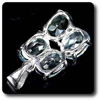 PENDENTIF TOPAZE BLEU