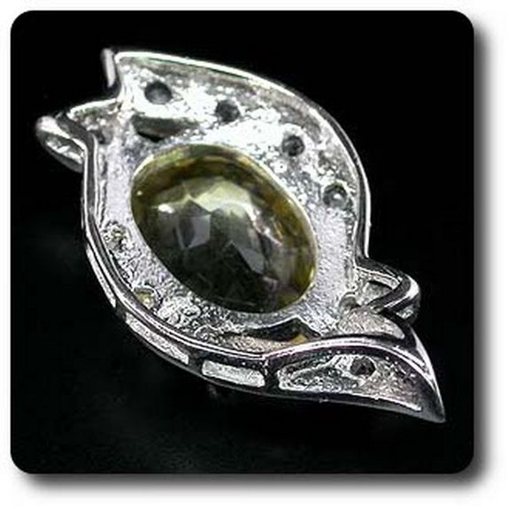 PENDENTIF CITRINE & TOPAZE BLANCHE